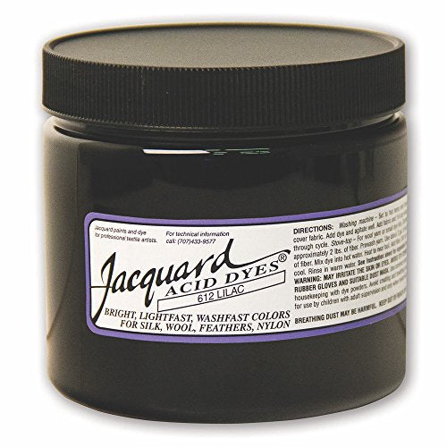 Jacquard Acid Dye for Wool, Silk and Other Protein Fibers, 8 Ounce Jar, Concentrated Powder, Lilac 612