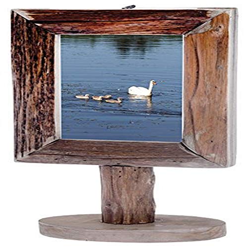 Boston International Wood Pedestal Photo Frame Holds 4 by 6-Inch Photo