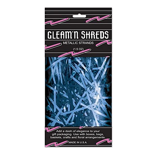 Beistle Gleam 'N Shreds Metallic Strands (blue) Party Accessory  (1 count) (1.5 Ozs/Pkg)