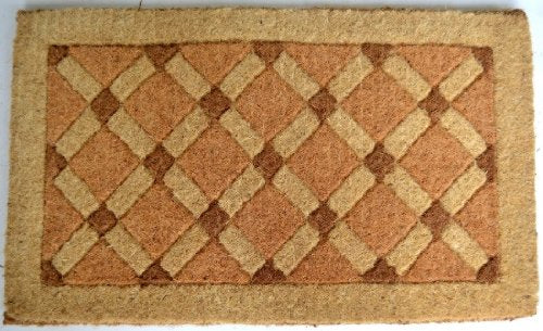 Imports Decor Coir Doormat, Cross Board, 24-Inch by 48-Inch