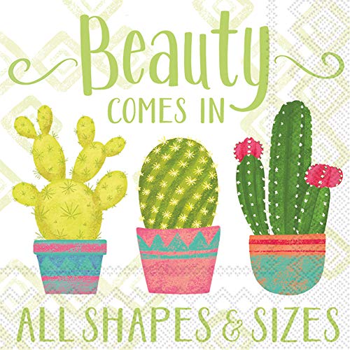 Boston International IHB 3-Ply Paper Napkins, 20-Count Lunch Size, Cactus Beauty