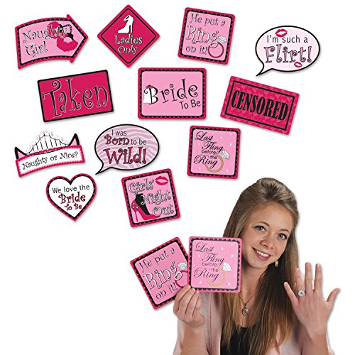 Beistle, 51/2 by 8-Inch, Multicolor Bachelorette Photo Fun Signs