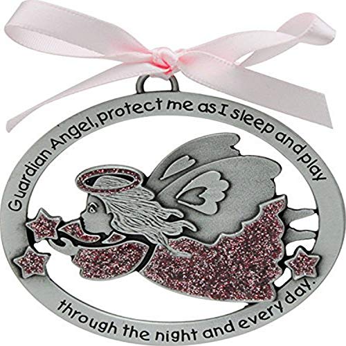 Cathedral Art CM16P Pink Angel Crib Medal for Jewelry Making, 2-1/2 by 2-Inch