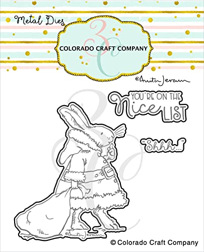 Colorado Craft Company Colorado Metal Dies BNNY, Santa Bunny-by Anita Jeram