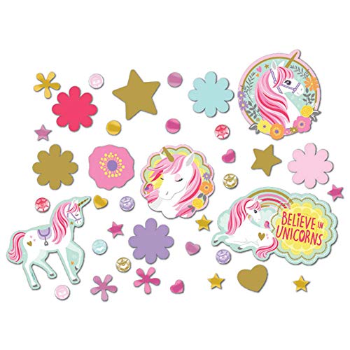 Amscan Party Supplies, Magical Unicorn Confetti Pack, Multicolor, 1.2 oz., 1 ct