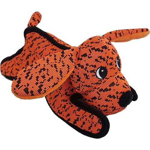 Pet Lou Squeaky Dog Toys Plush Dog Toys with Mulit-Colour and Size (Orange, 11 Inch)