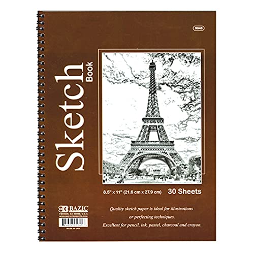 BAZIC 30 Ct. 8. 5" X 11" Side Bound Spiral Premium