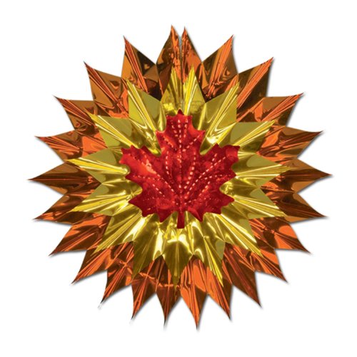 Beistle 1-Pack Decorative Fall Leaf Fan-Burst, 15-Inch
