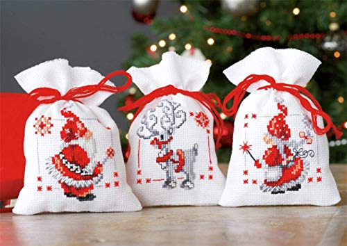 Vervaco Bag kit Christmas Elves Set of 3