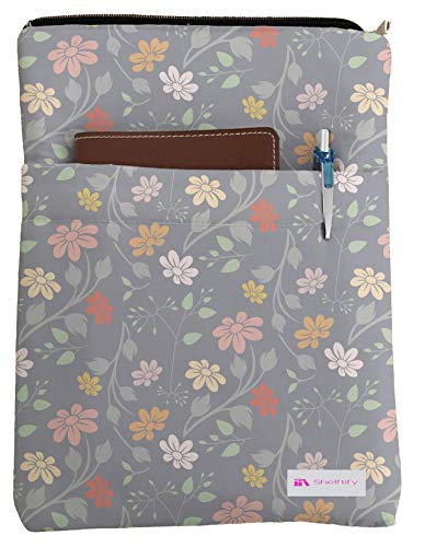 Shelftify Little Flowers Book Sleeve - Book Cover for Hardcover and Paperback - Book Lover Gift - Notebooks and Pens Not Included