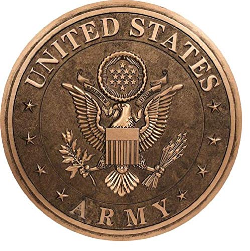 Spoontiques 13163 U.S. Army Bronze Tone Stepping Stone, Multicolored