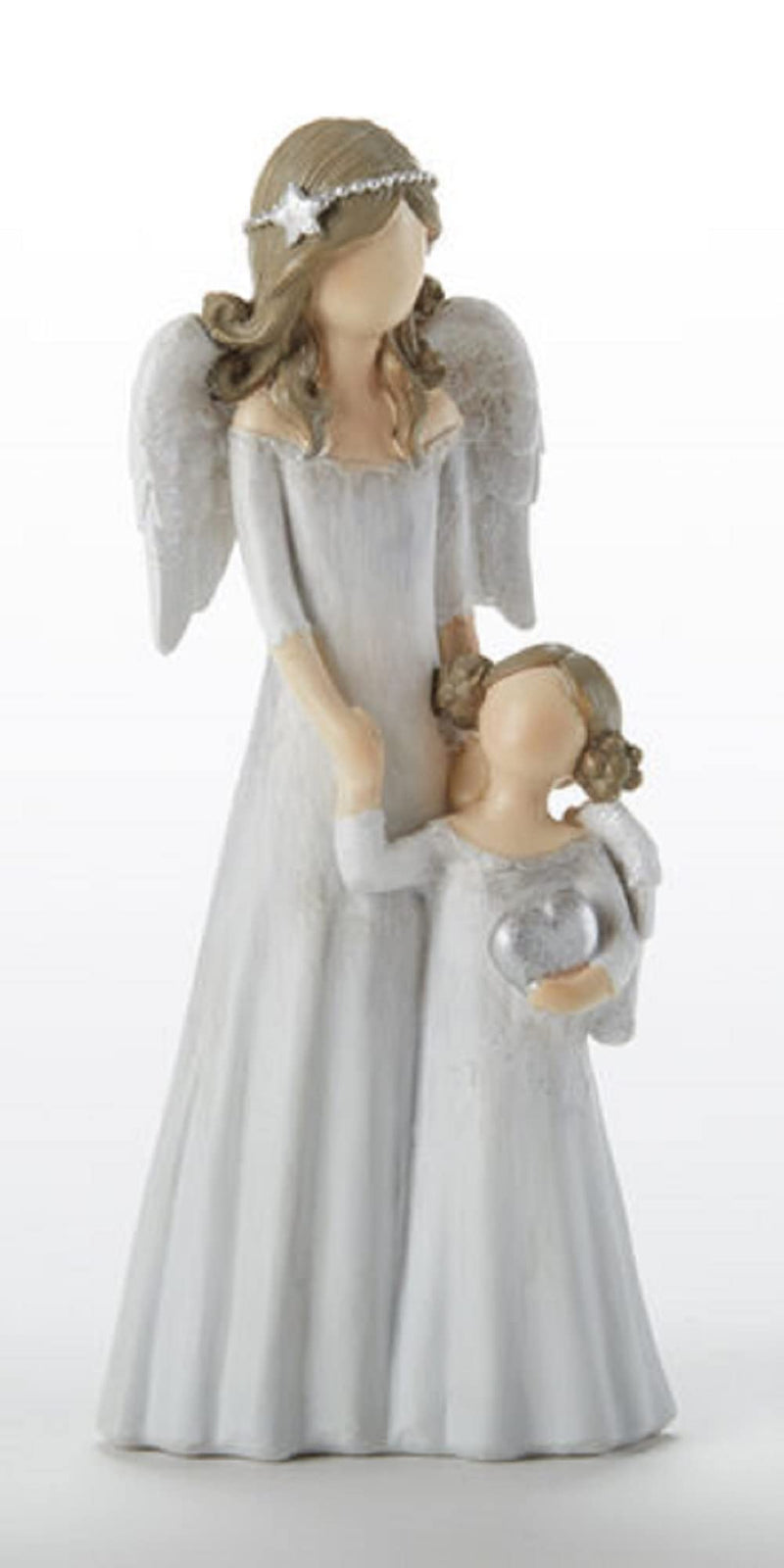 Delton Snow Angel with Girl, 5.7-inch Height, Resin