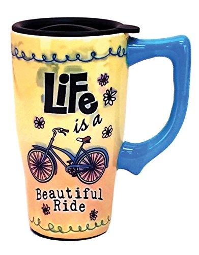 Spoontiques"Life is beautiful" Travel Mug, Multicolor