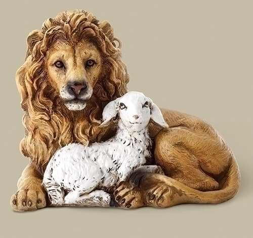 Roman 75346 Ornament - Lion And Lamb - 3 in.