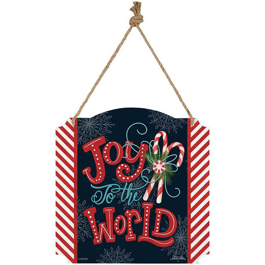 Carson Home Accents Peppermint Joy Metal Wall D√©cor, 12-inch Square, Metal