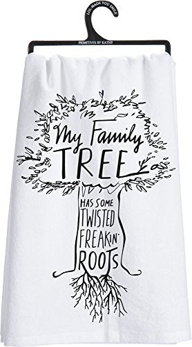 Primitives By Kathy Tea Towel - Family Tree