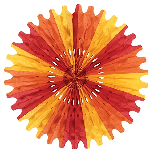 Beistle Multicolor Tissue Fan Holiday Decoration