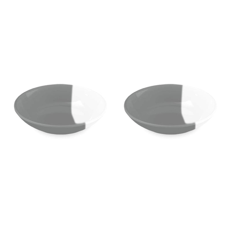 TarHong Dual Pet Saucer, Grey, 5.2", 0.75 Cup, Melamine, Set of 2