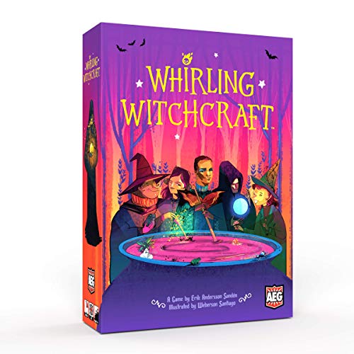 AEG Whirling Witchcraft Board Game, Resource Generation Game, Overload Your Opponents with Potion Ingredients, Ages 14+, 2-5 Players, 15-30 Min, Alderac Entertainment Group (AEG)