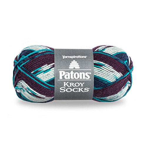 Spinrite Yarns (CA) Patons Kroy Socks Yarn - (1) Super Fine Gauge - 1.75 oz - Blue Raspberry Blue Raspberry -