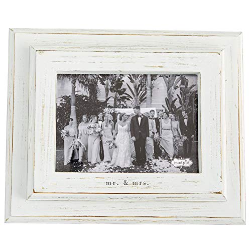 Mud Pie Wedding Collection Mr Mrs Bride Groom Photo Picture Frame, 5" x 7"