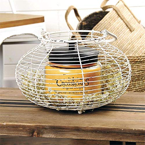 Blossom Bucket 2066-60154 Vintage Inspired Wire Egg Basket, 12-inch Diameter
