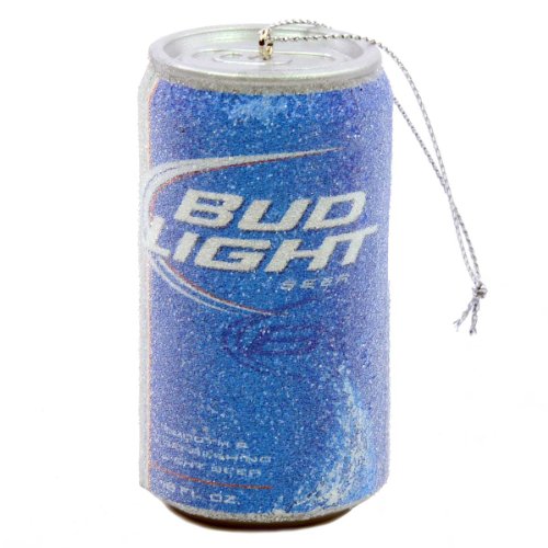 Kurt Adler Budweiser Bud Light Beer Can Christmas Ornament