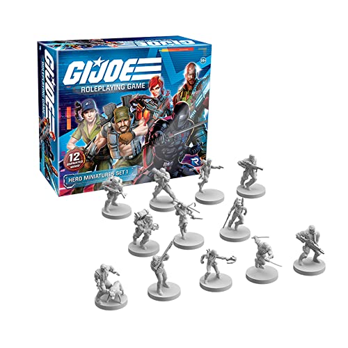 Renegade Game Studios Store G.I. Joe Roleplaying Game: Hero Miniatures Set 1 -12 Piece Unpainted Miniature Set