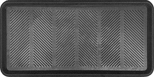 Imports D√©cor Rubber Boot Tray, Black, 15.75"x31.50"