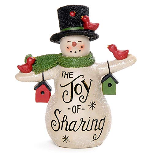 Blossom Bucket 218-13195 The Joy of Sharing Snowman with Birdhouses Figurine