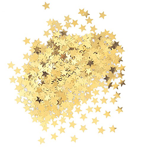 Unique Industries Metallic Gold Star Confetti, 0.5z