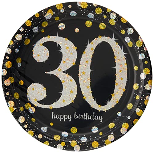 Amscan Sparkling Celebration 30 Paper Dinner Plates