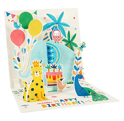 Up With Paper Pop-Up Treasures Greeting Card - Elephant
