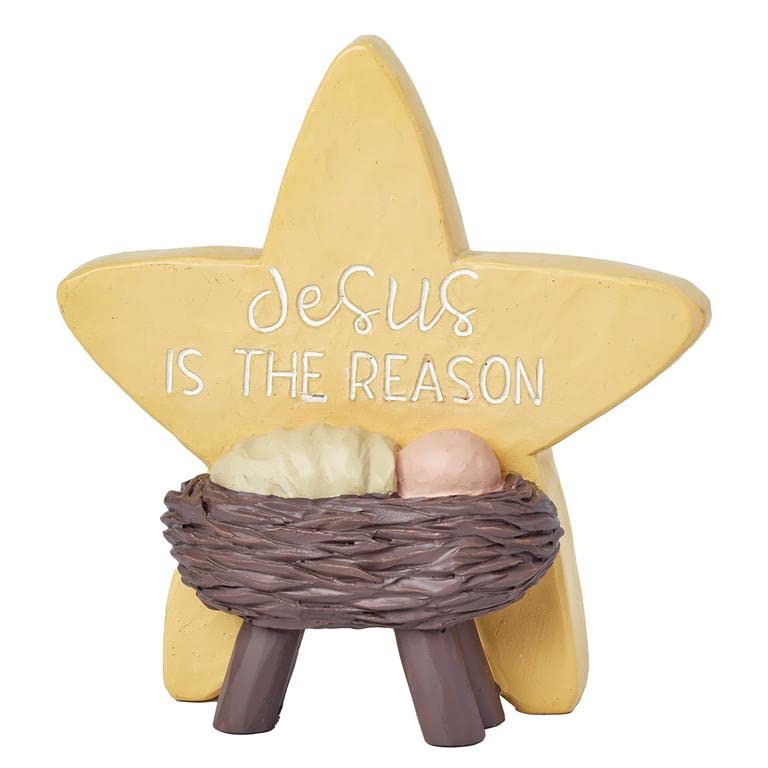 Blossom Bucket Baby Jesus With Star Plaque