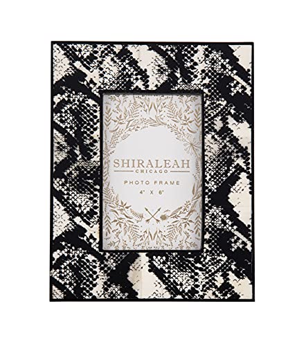 Shiraleah LLC Paris Black Snake Print 4X6 Frame