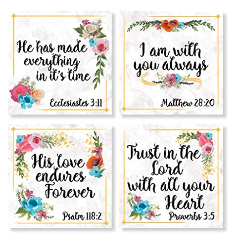 Carson Square House Coasters-Religious Floral (Set Of 4) (4")