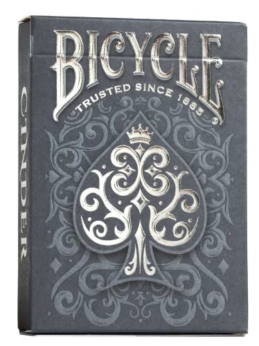 US Playing Card Bicycle Cinder Premium Playing Cards, Silver Smoke Foil, 1 Deck