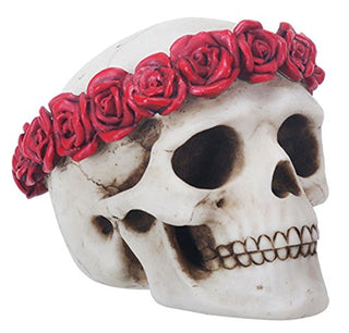 Pacific Trading YTC 4.5 Inch Day of The Dead Flower Traditional Sugar Skull Display Statue