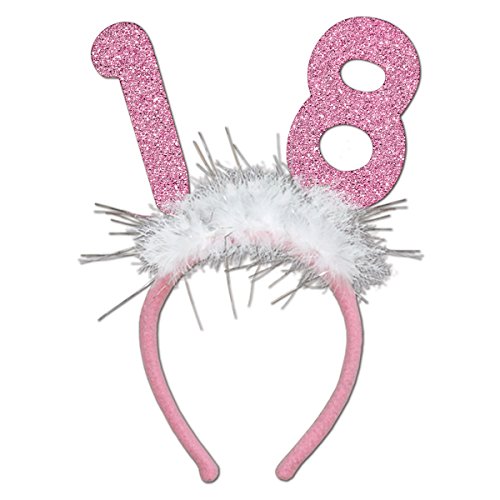 Beistle 18 Glittered Boppers w/Marabou Party Accessory (1 count) (1/Pkg)