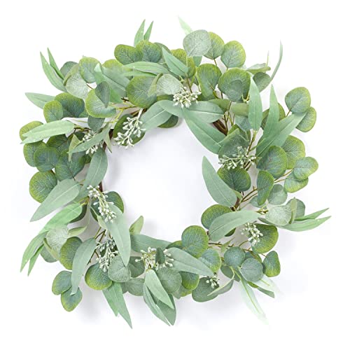 Melrose 85883 Mixed Eucalyptus Wreath, 20" D, Polyester