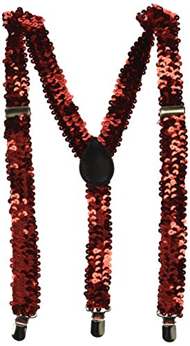 Beistle Sequined Suspenders (red; adjustable) Party Accessory  (1 count) (1/Pkg)