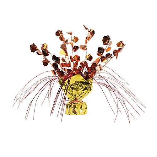 Beistle 1-Pack Decorative Acorn Gleam and Spray Centerpiece, 11-Inch