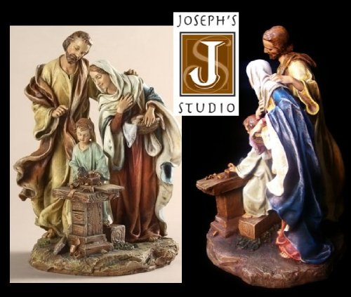 Roman Holy Family Figurine - Carpenter Shop Statue - St Joseph's Studio