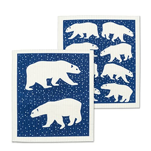 Abbott Collection  Polar Bears Dishcloths. Set of 2