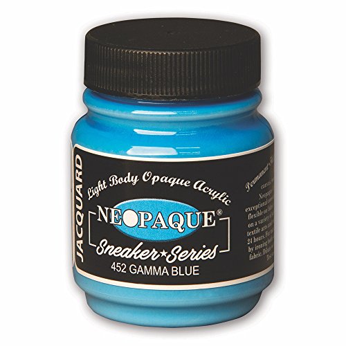 Sneaker Series Neopaque Paint by Jacquard, Highly Pigmented, Flexible and Soft, for Use on a Variety of Surfaces, 2.25 Ounces, Gamma Blue
