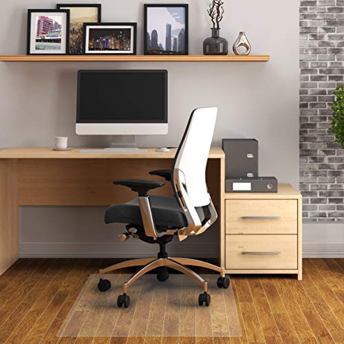 Floortex Advantagemat PVC Chair Mat for Hard Floors/Carpet Tiles, 48" x 60", Rectangular, Clear (FR1215020EV)