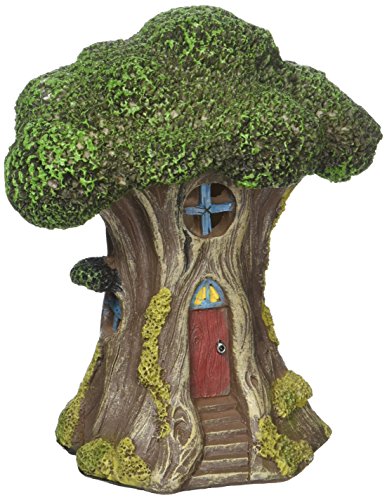 Midwest Design Touch of Nature 55614 Fairy Garden Led Tree House, 6"