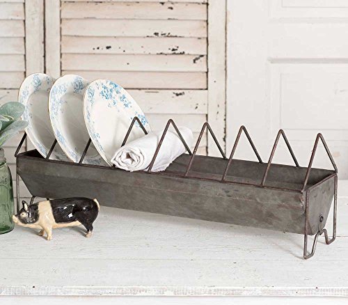 CTW Rustic Metal Chick Feeder Plate Rack