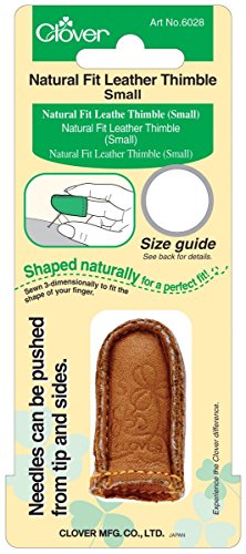 CLOVER Natural Fit Leather Thimble, Small