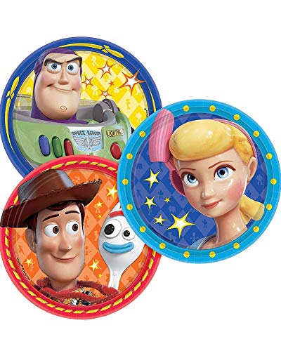 amscan Toy Story 4" Assorted Round Party Paper Plates 7", 8 Ct., 542367.99